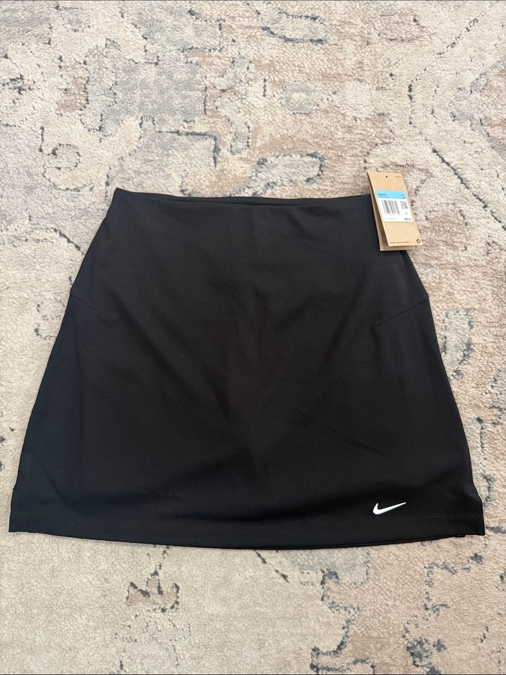 Nike Black Skort Skirt with White Swoosh Accent, Womens Small